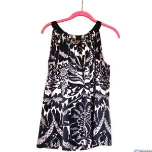 The Limited Womens Champaign and Black Satin Halter Top, L